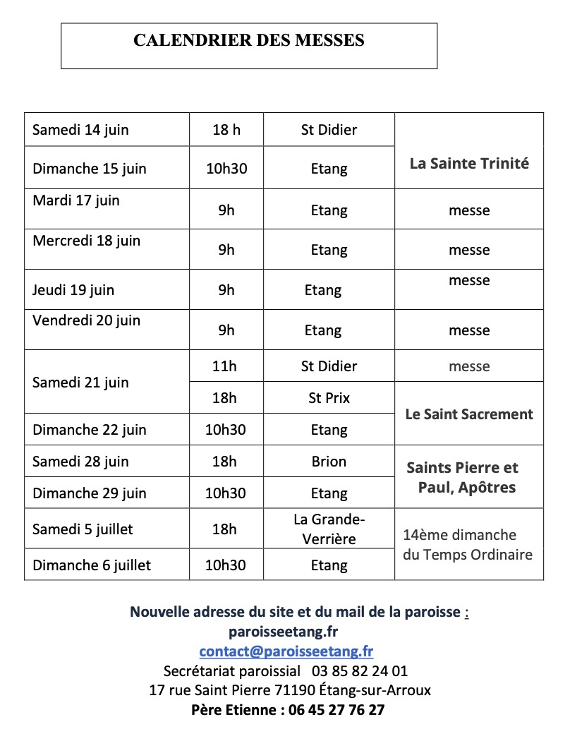 calendrier 15.06.25