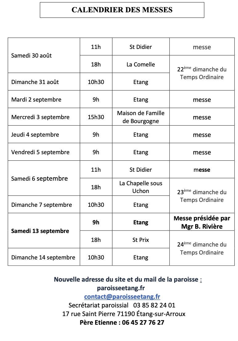 calendrier 31.08.25