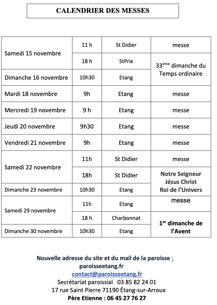 calendrier 16.11.2025