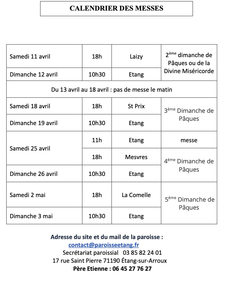 calendrier 12.04.2026